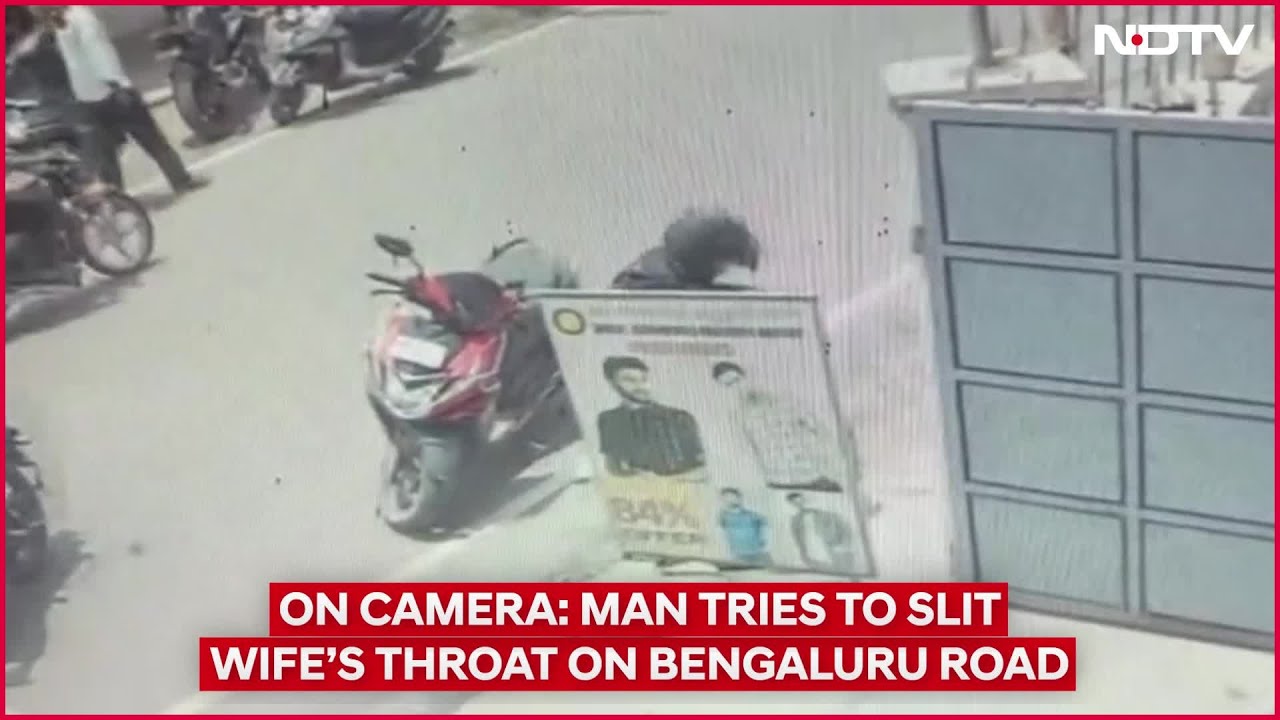 On camera : Husband Tries Slitting wife's throat On Busy Road, Eyewitness Save Her