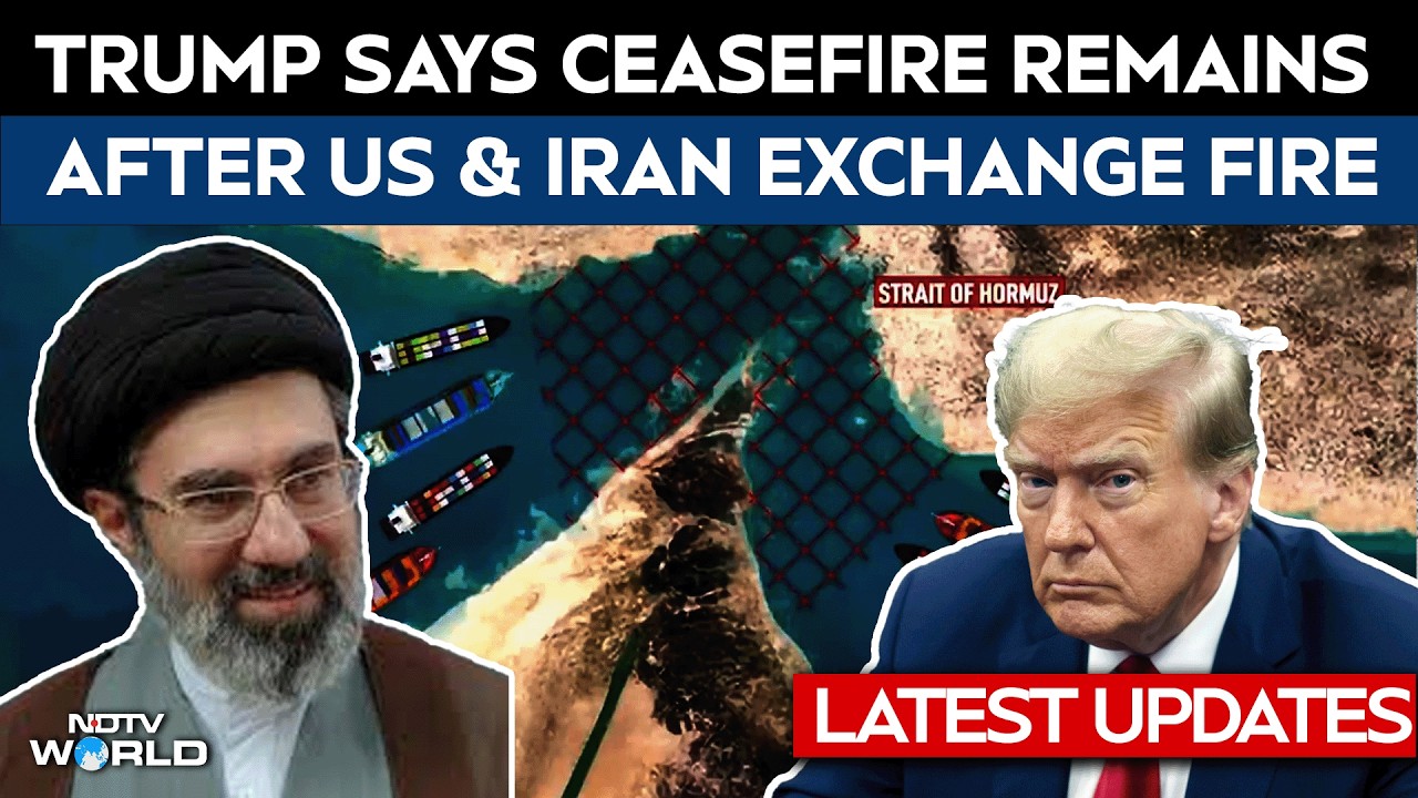 US Iran War Updates | US & Iran Exchange Fire At Strait Of Hormuz, Trump Says Ceasefire Still Holds
