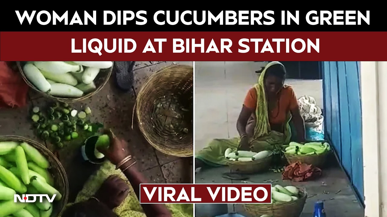 Woman Dips Cucumbers In Green Liquid At Bihar Station, 9 Held