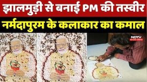 Narmadapuram के कलाकार ने 'Jhalmuri' से बनाई PM Modi की तस्वीर