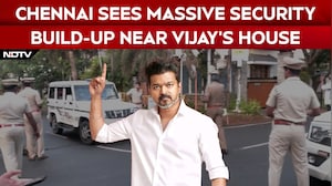 Barricades, Police Checks Outside Vijay's Residence Before Swearing-In