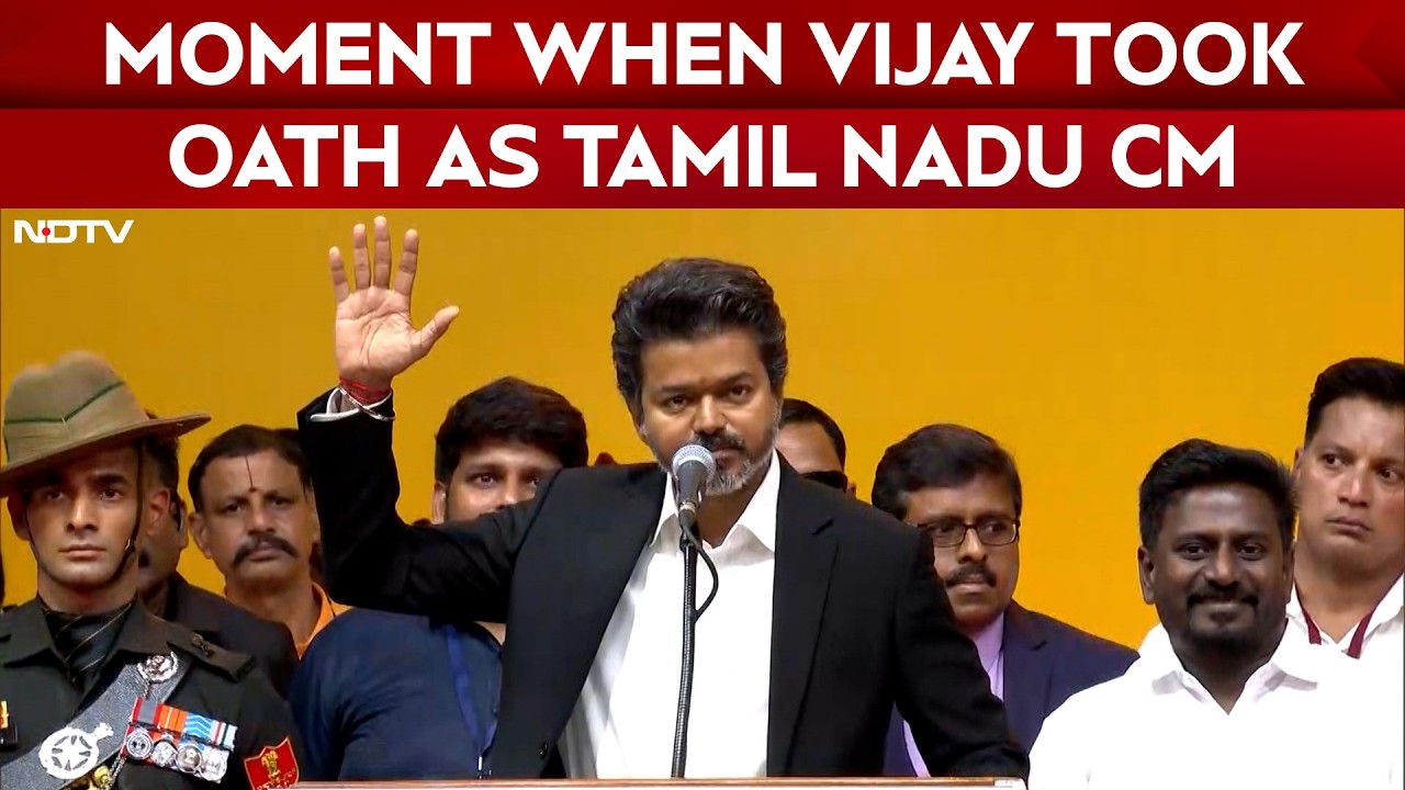 Tamil Nadu Chief Minister Vijay | Moment When Vijay Took Oath As Tamil Nadu Chief Minister