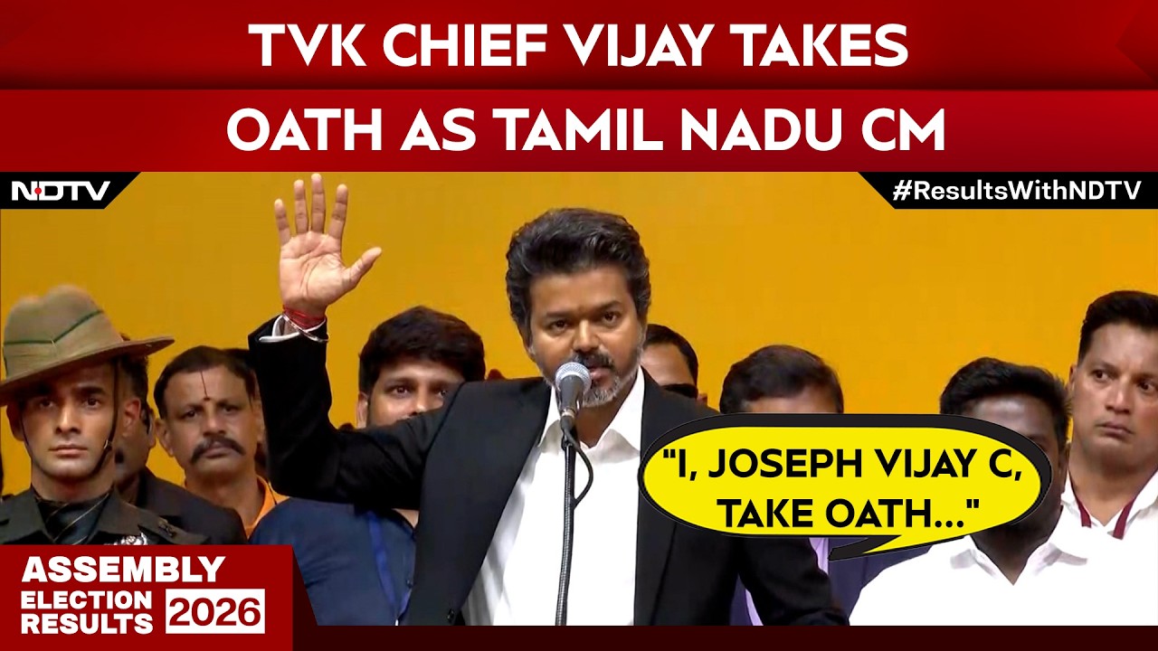 Vijay Oath Ceremony | &ldquo;I, Joseph Vijay C&hellip;&rdquo;: TVK Chief Vijay Takes Oath As Tamil Nadu CM