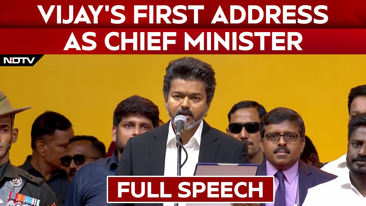 Vijay's First Speech As Chief Minister: Women's Safety Top Priority