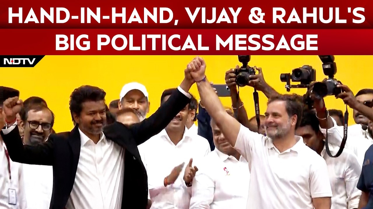 Hand-In-Hand, Vijay And Rahul Gandhi Send Political Message