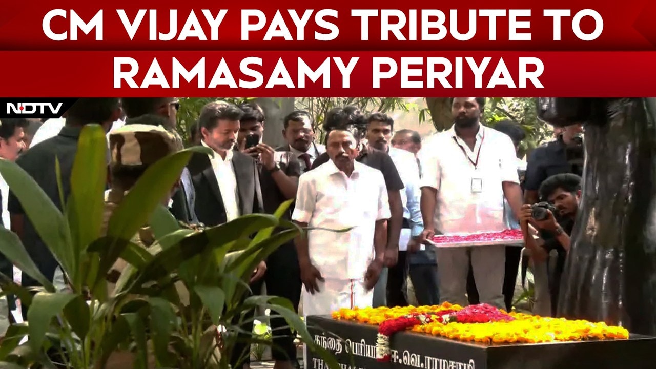 Vijay Pays Tribute To Periyar EV Ramasamy After Taking Oath As Tamil Nadu CM