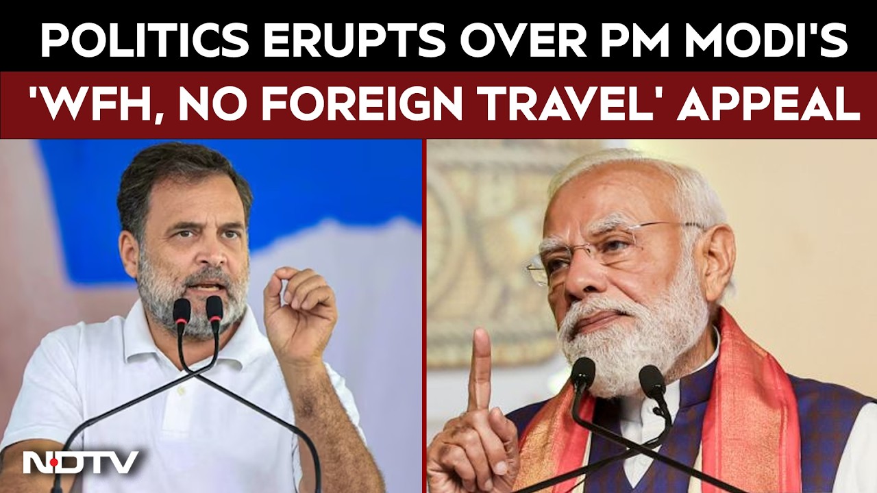 Opposition Attacks PM Modi Over 'WFH, No Foreign Travel' Appeal