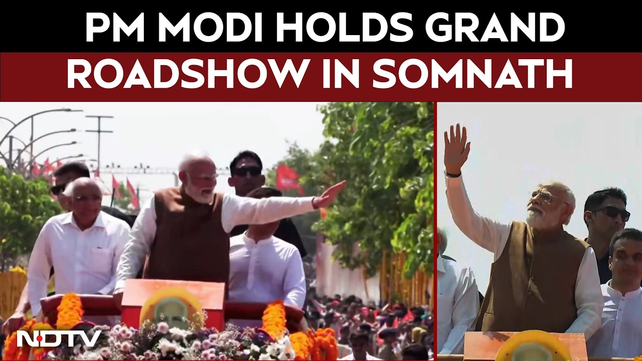 Narendra Modi Somnath | PM Modi Holds Roadshow In Somanth, Marks Somnath Amrut Mahotsav