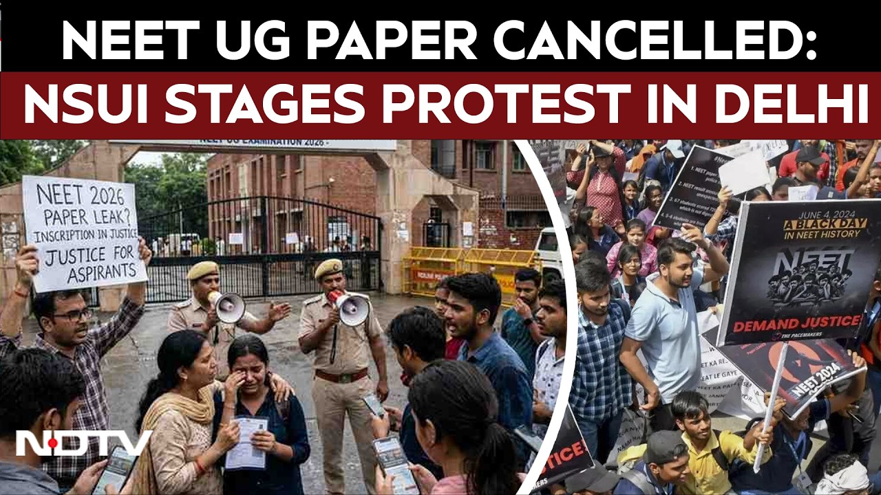 NEET Exam Cancelled | Protests Erupt In Delhi After NTA Cancels NEET UG 2026 After Paper Leak