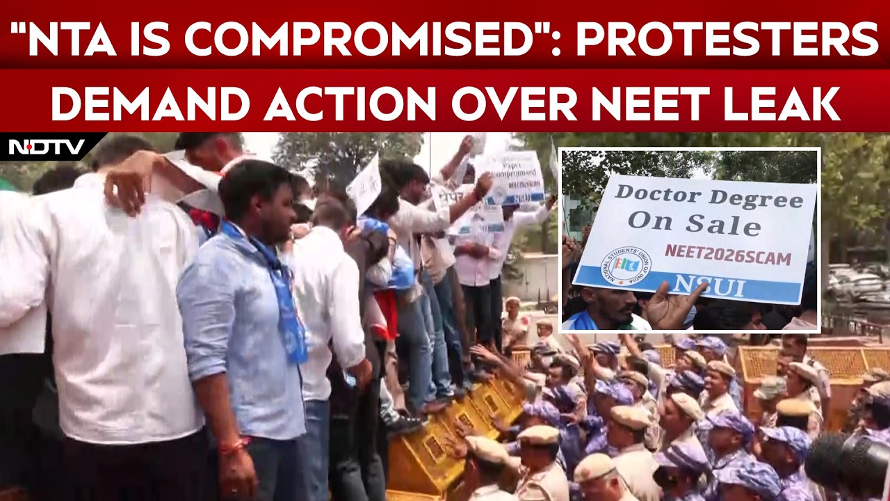 NEET Exam Leak | Protesters Intensify Attack On NTA After NEET Exam Cancellation