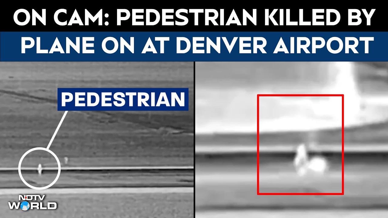 On Cam: Frontier Airlines' Plane Fatally Hits A Pedestrian At Denver Airport