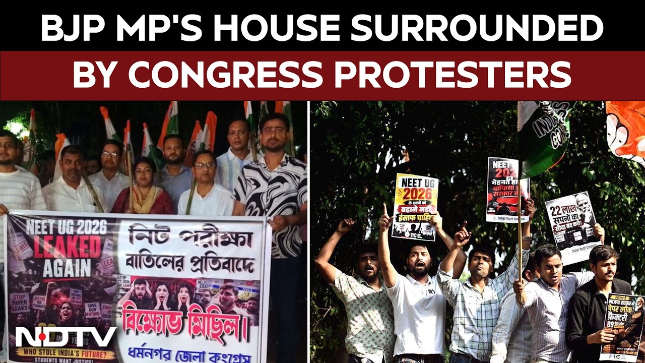NEET-UG Paper Leak | Massive Protest Over NEET-UG Paper Leak Outside BJP MP Dr Sudhakar’s House