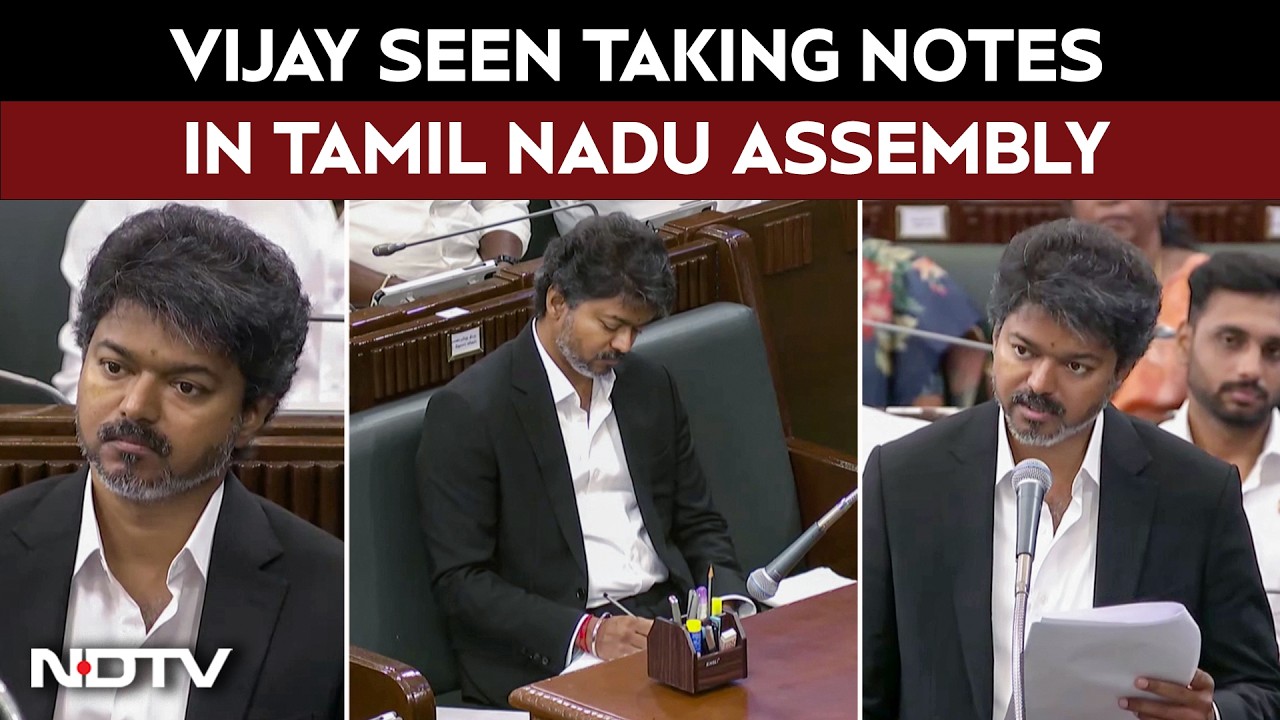 TVK Vijay News | Tamil Nadu CM C Joseph Vijay Spotted Taking Notes In Tamil Nadu Assembly