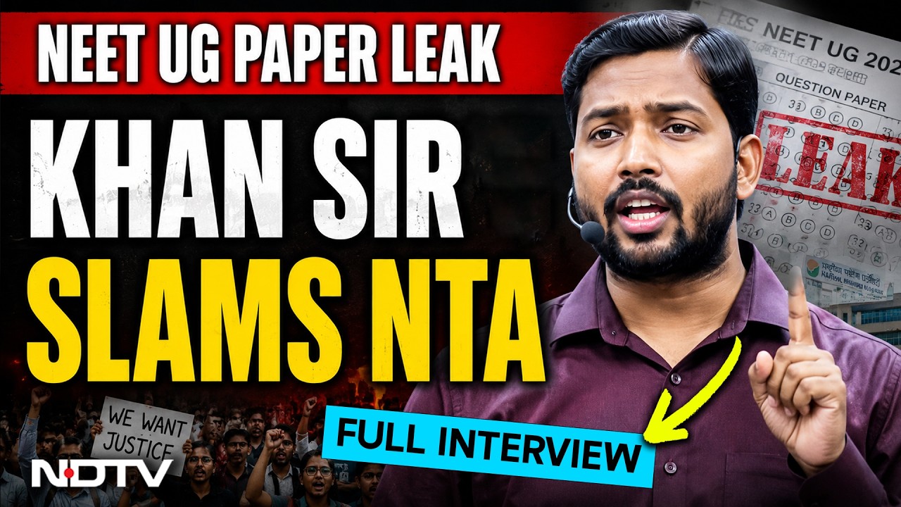 Khan Sir NEET Paper Leak: "Playing With Students' Lives," Khan Sir Slams NTA, Demands Strict Action