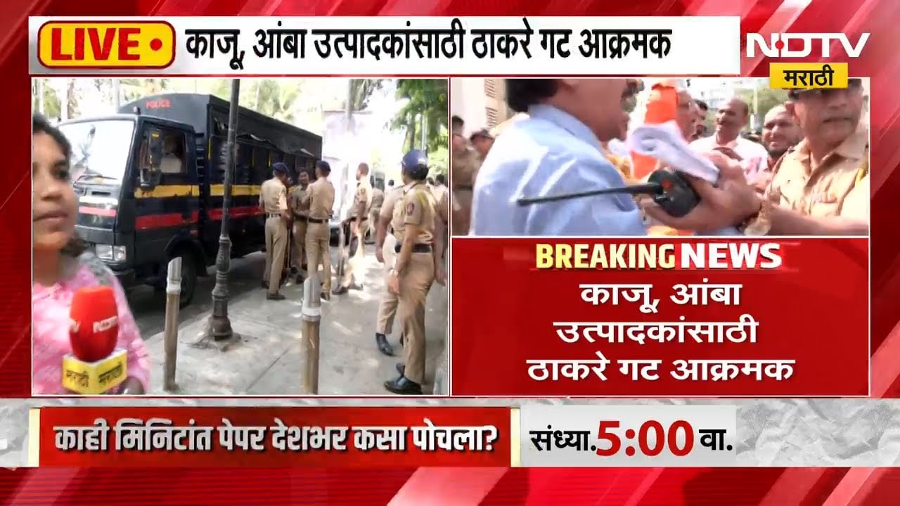 काजू, आंबा उत्पादकांसाठी ठाकरे गट आक्रमक | Mumbai | ShivsenaUBT | NDTV मराठी