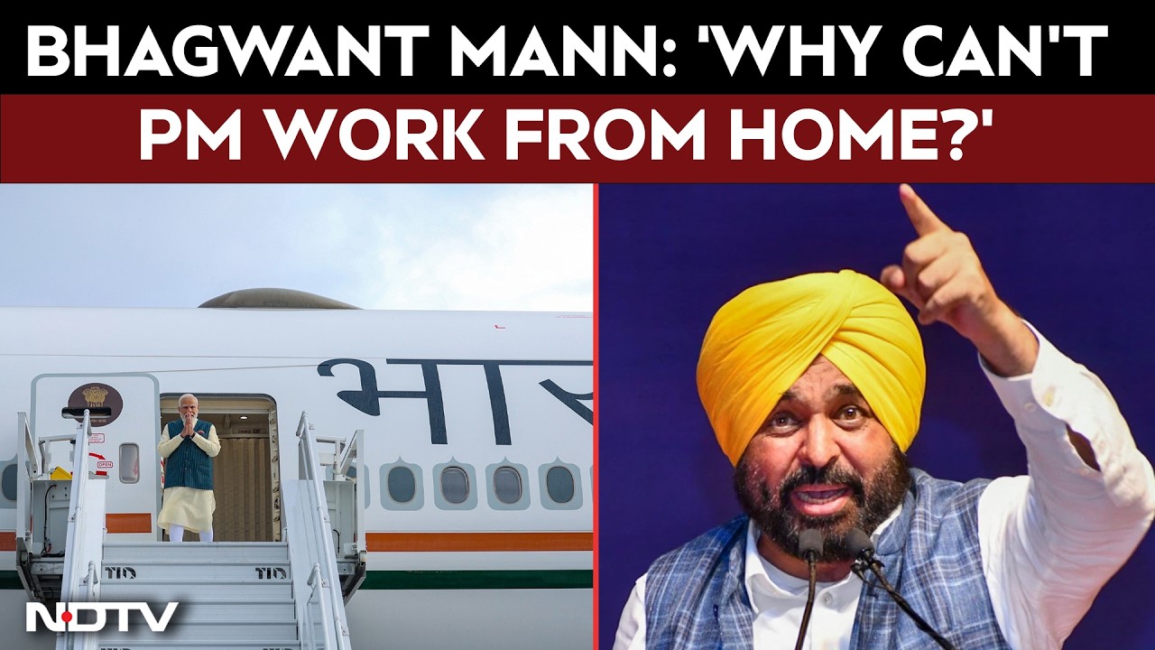 Punjab CM Bhagwant Mann Questions PM Modi Over Foreign Visits: 'Why Can't PM Work From Home?'