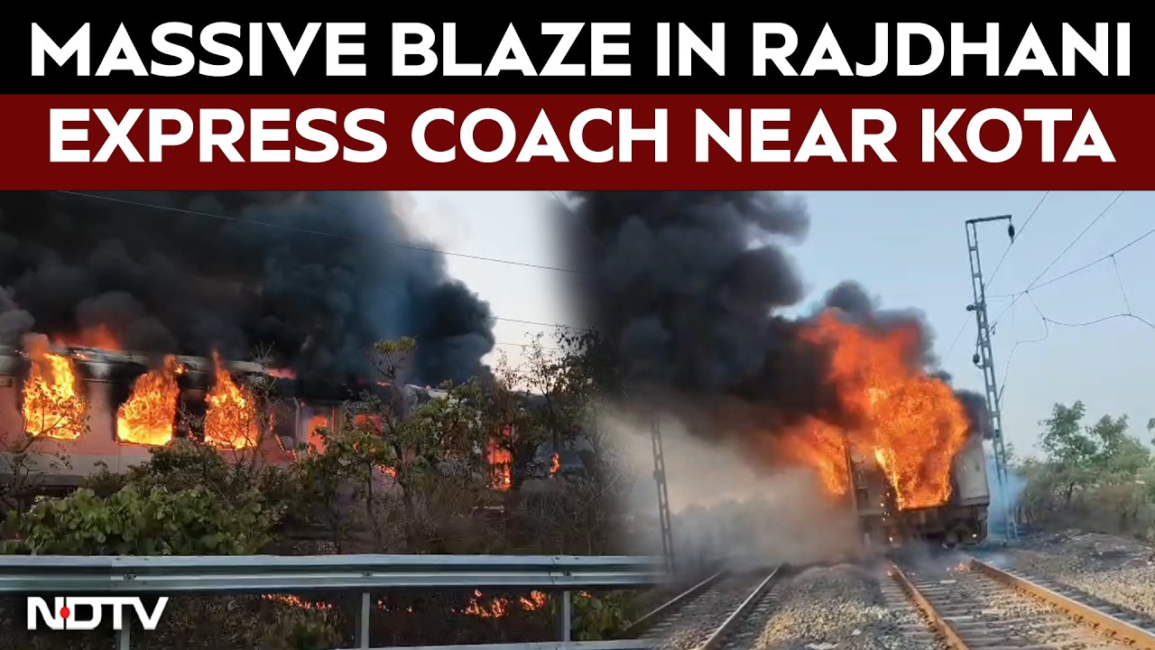 Massive Fire On Delhi-Bound Rajdhani Express In Madhya Pradesh's Ratlam, Passengers Rescued