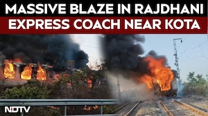 Massive Fire On Delhi-Bound Rajdhani Express In Kota, 68 Passengers Rescued
