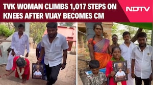 Tamil Nadu News | TVK Worker Climbs 1,017 Temple Steps On Knees After Vijay Becomes CM