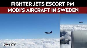 PM Modi News | Gripen Fighter Jets Escort PM Modi's Aircraft As He Arrives In Sweden