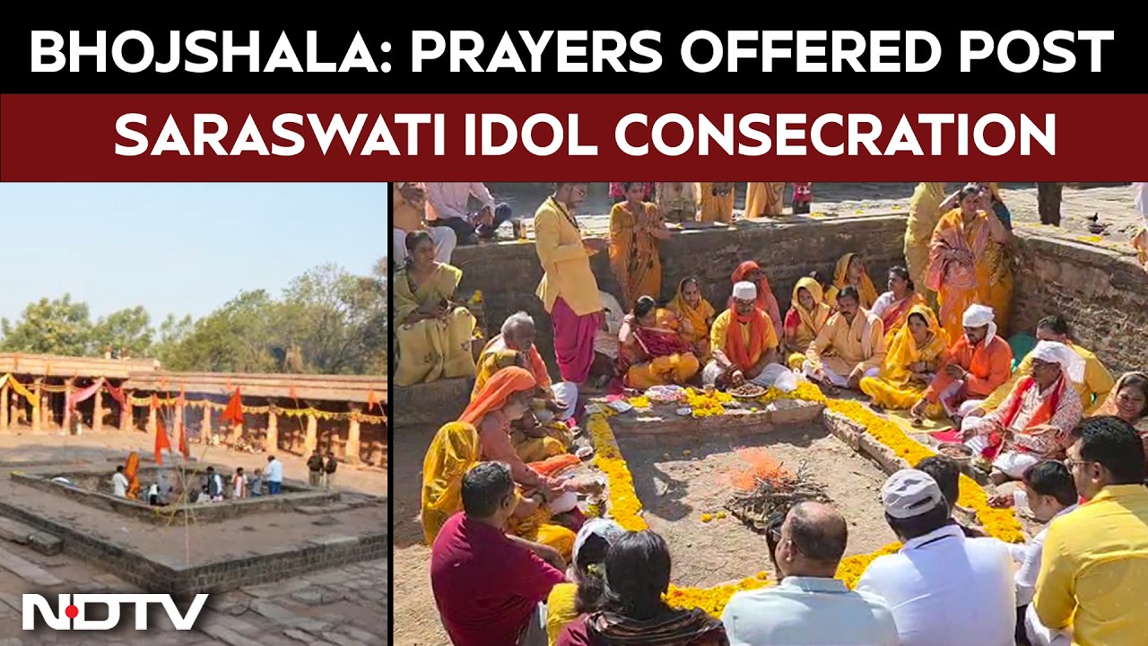 Bhojshala Temple | Prayers Offered At Bhojshala After Consecration Of Goddess Saraswati's Idol