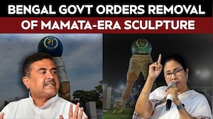 West Bengal News | Suvendu Adhikari's Govt To Remove Mamata-Era Sculpture At Salt Lake Stadium