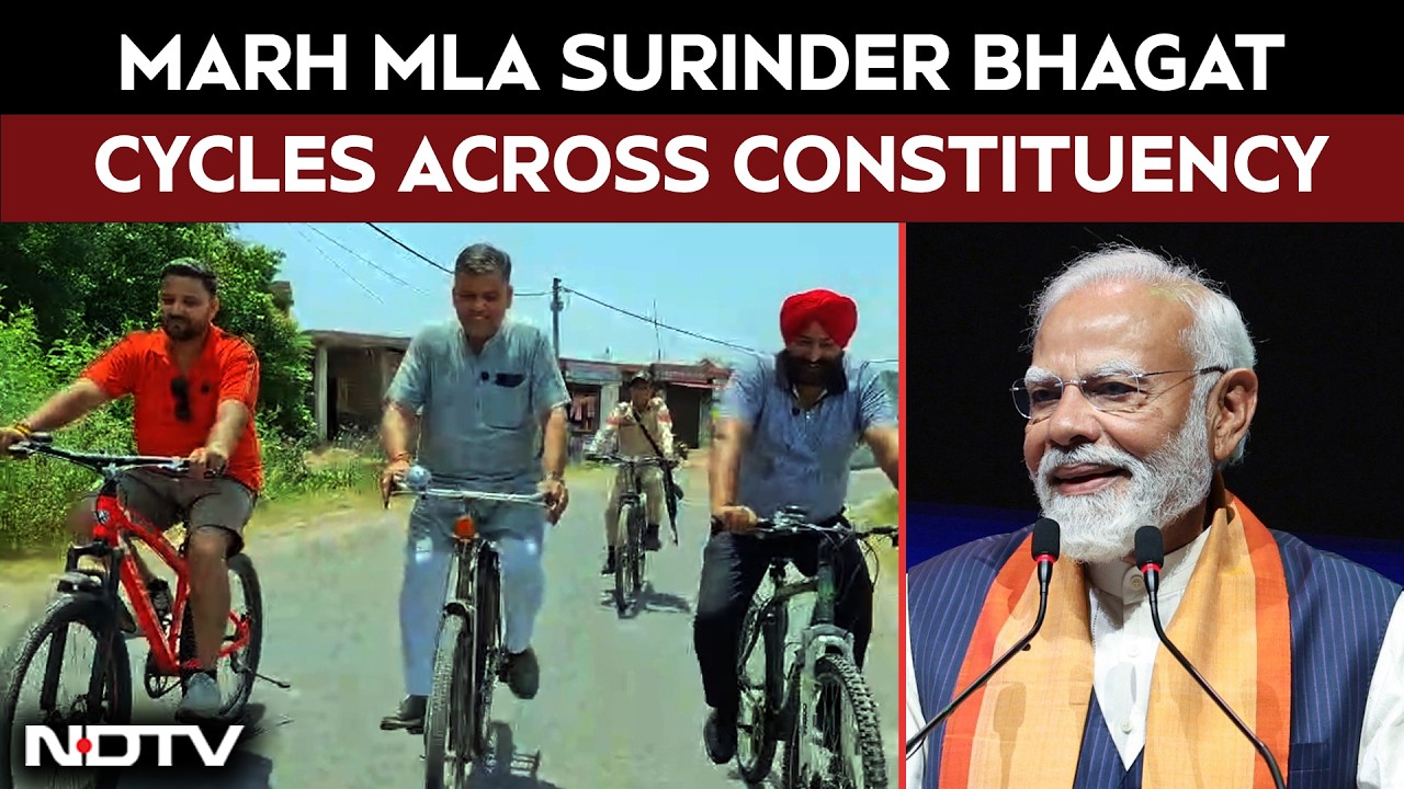 Marh MLA Surinder Bhagat Cycles Across Constituency To Save Fuel