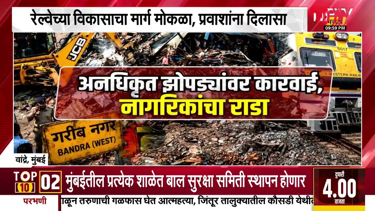 Special Report| Bandra तील गरीबनगर अनधिकृत झोपडपट्टीवर अखेर कारवाई, हजारो प्रवाशांना होणार फायदा