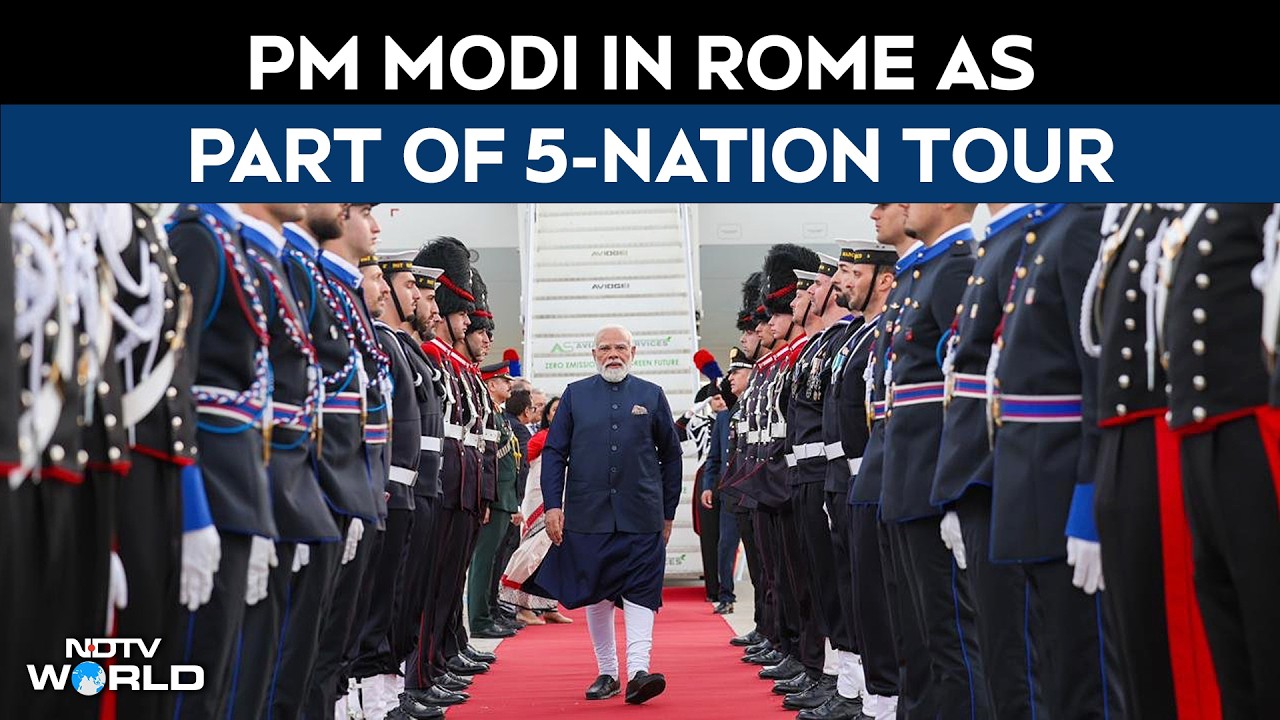 PM Modi In Rome | PM Narendra Modi In Rome On The Last Leg Of Five-Nation Visit