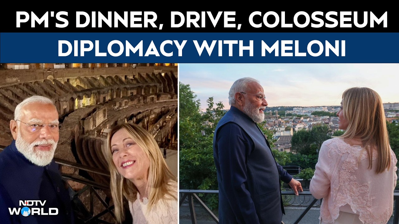 PM Modi's Dinner, Drive, Colosseum Diplomacy With Giorgia Meloni In Rome | PM Modi In Italy
