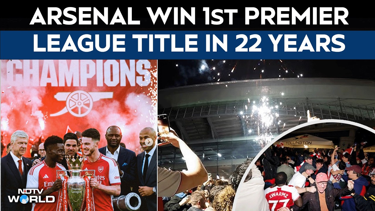 Arsenal Winning Moment | Fans Celebrate As Arsenal Win Its First Premier League Title In 22 years