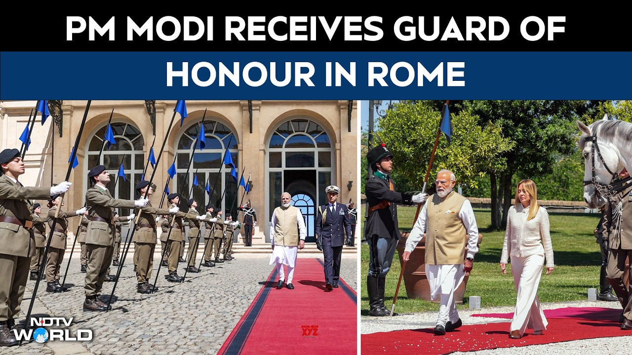 PM Modi News Today | PM Narendra Modi Receives Guard Of Honour In Rome