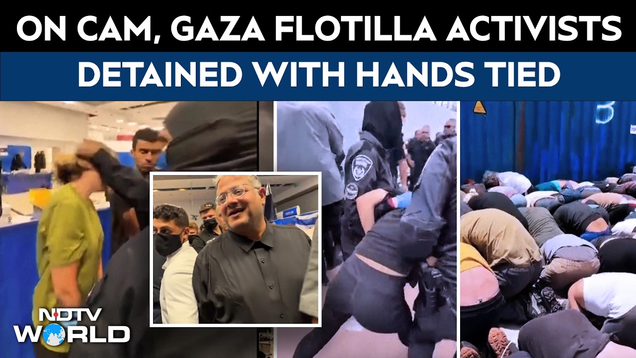 "Welcome To...": Israeli Minister Posts With Flotilla Activists' Detention Video