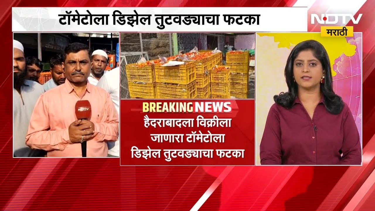 Diesel shortage, टोमॅटोला डिझेल तुटवड्याचा फटका, आवक वाढल्याने दरात मात्र मोठी घसरण