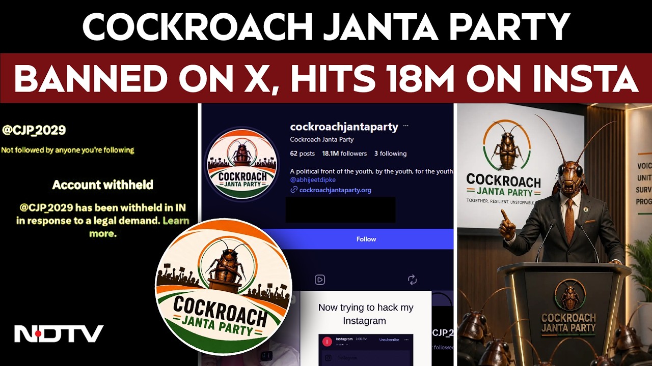 'Cockroach Janata Party' X Account Blocked In India, Says Founder