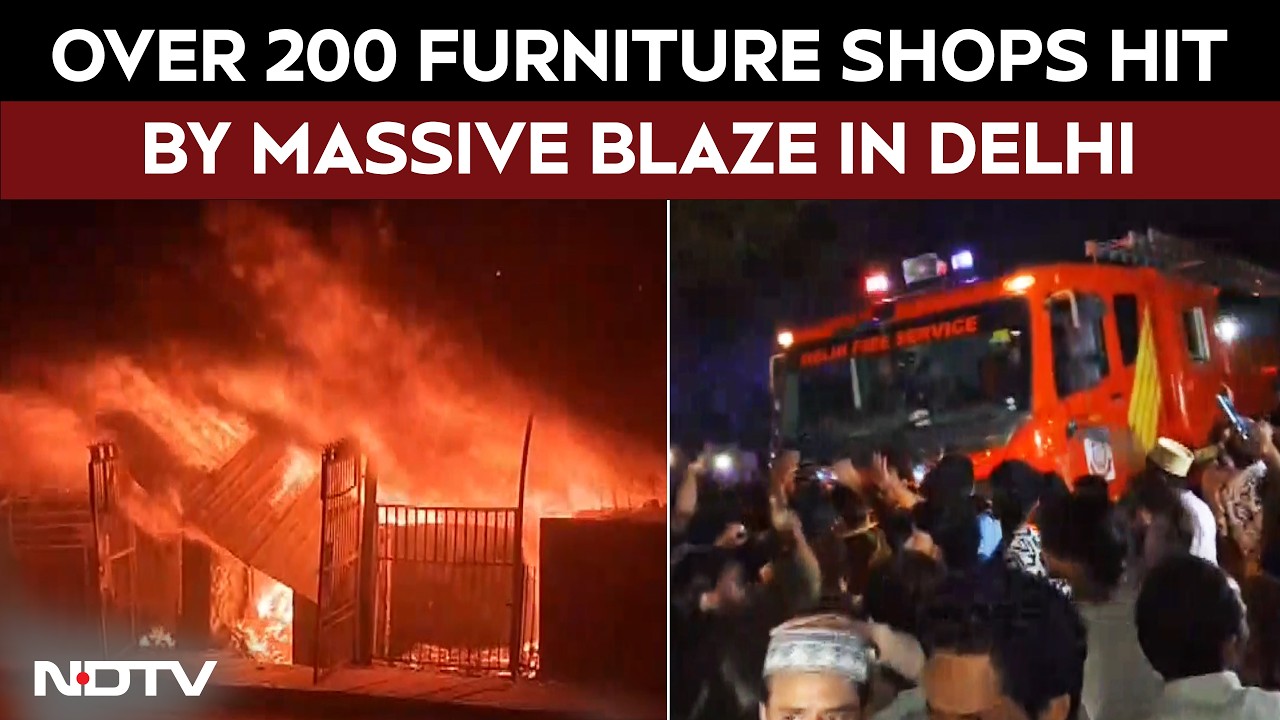 Delhi Fire | Massive Blaze Engulfs Furniture Market In Delhi's Shastri Park
