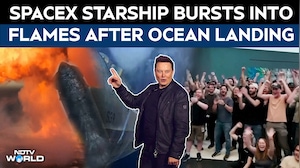 SpaceX News | SpaceX Rocket Ignites Into Flames After Landing In The Indian Ocean