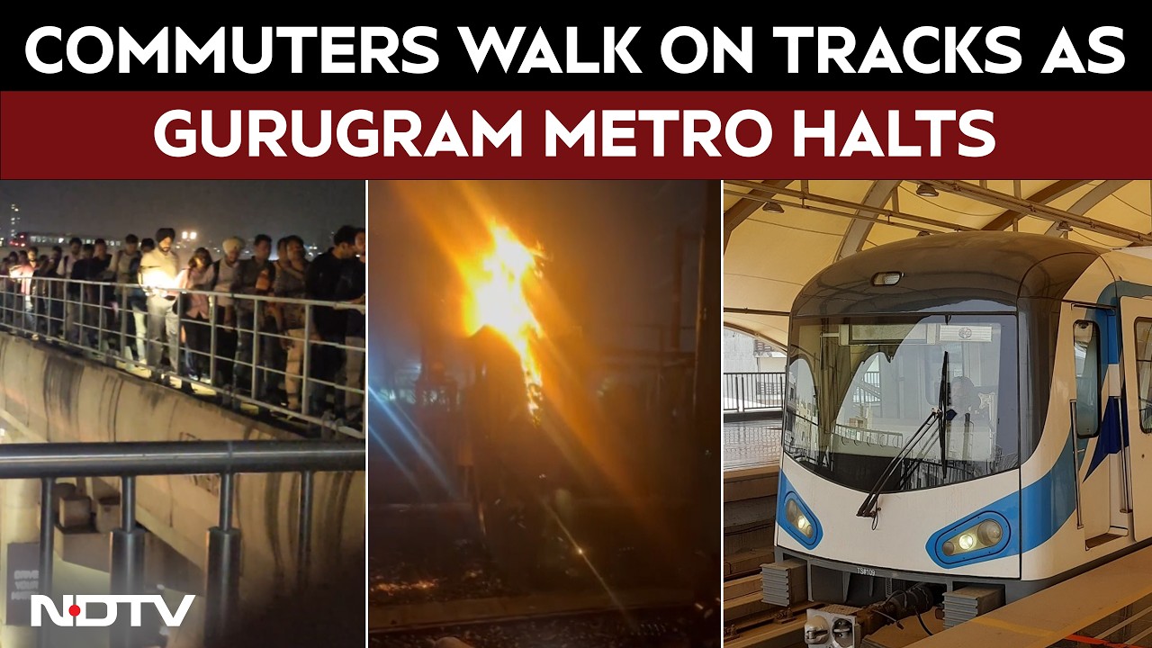 Gurugram Metro Halts For 40 Minutes Amid Power Cut, Commuters Walk On Tracks