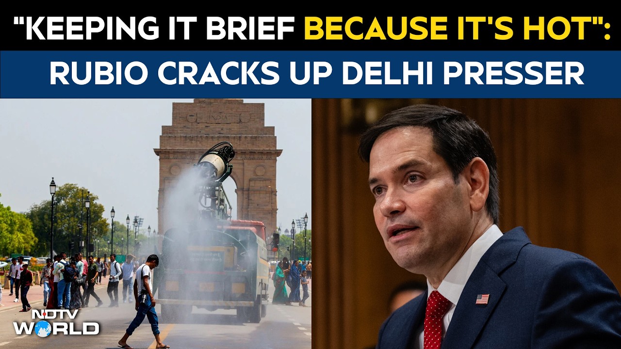 "Keeping It Brief Because It's Hot": Marco Rubio Cracks Up Delhi Presser