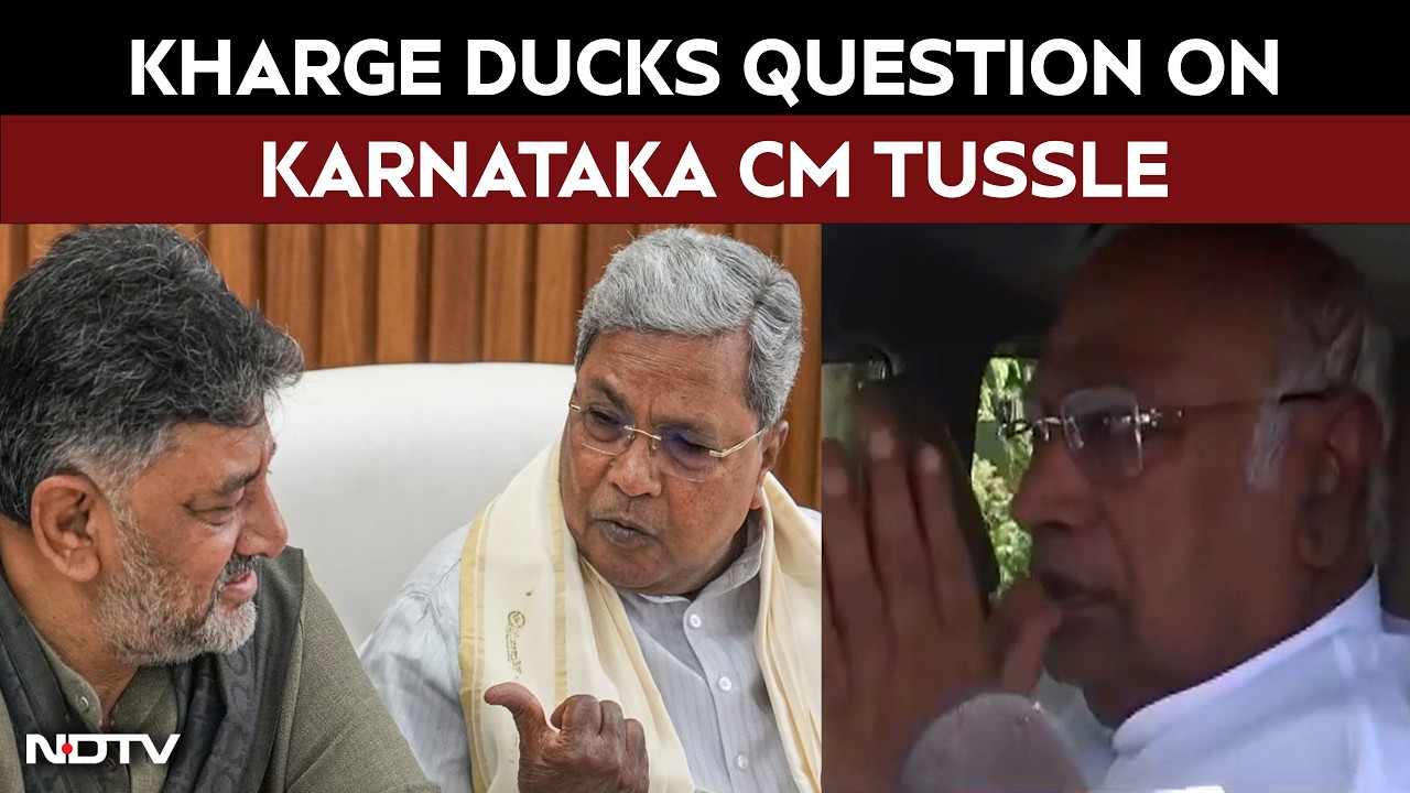 Mallikarjun Kharge Avoids Questions On Karnataka CM Tussle