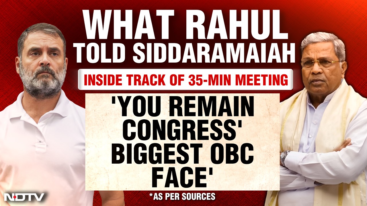 Rahul Gandhi To Siddaramaiah: You Remain Congress' Biggest OBC Face - Sources