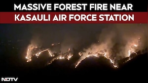 Massive Forest Fire Near Kasauli Air Force Station
