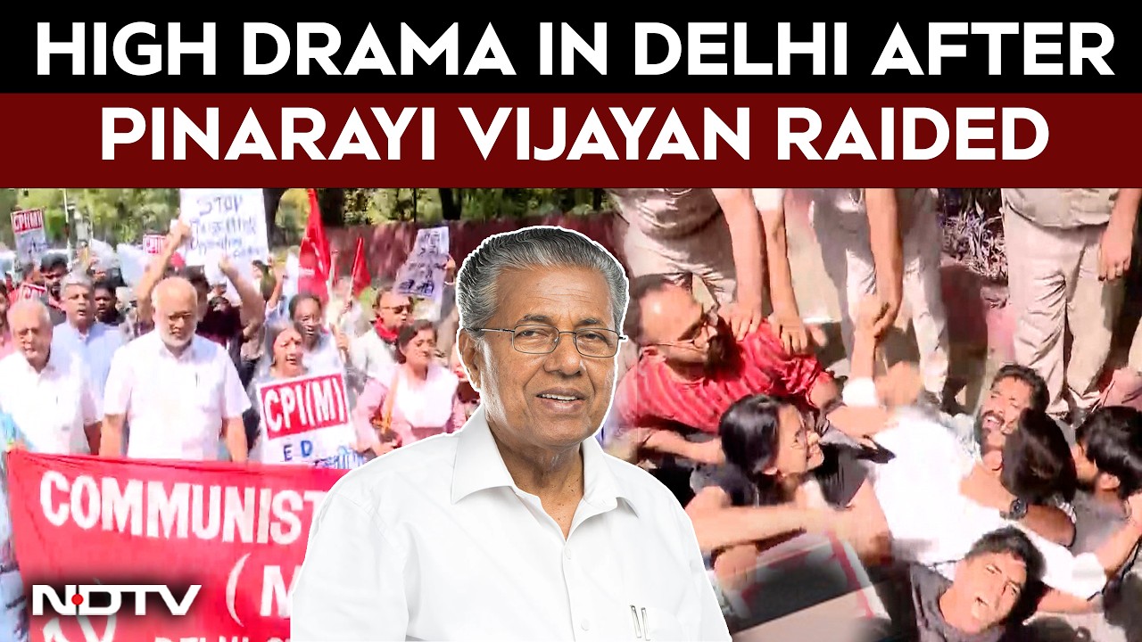 Kerala ED Raids | CPM Protests Outside ED Headquarters After Raid on Pinarayi Vijayan