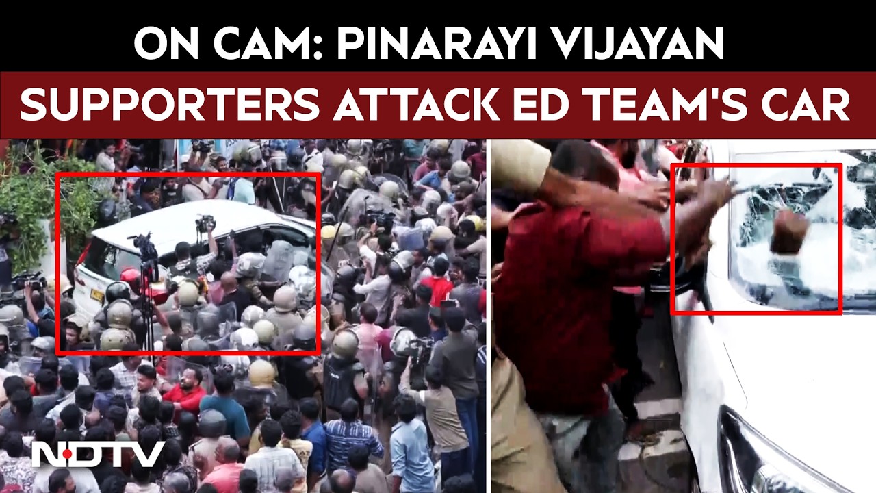 Former Kerala CM Pinarayi Vijayan Supporters Attack Probe Team's Car, Smash Windshield