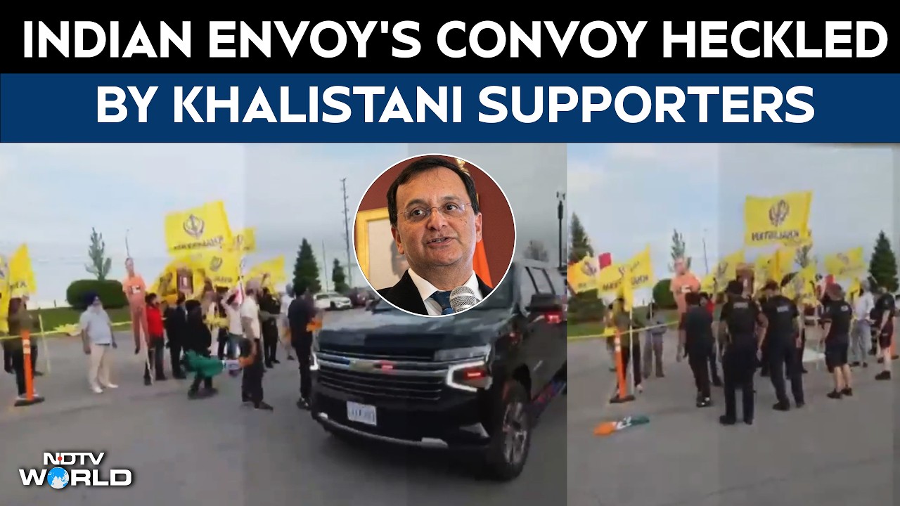 Khalistani Supporters Attempt to Stop Indian Diplomat's Convoy In Canada