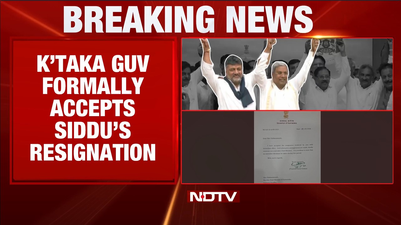 Karnataka CM Siddaramaiah's Resignation Accepted, Congress Begins Transition To New Government