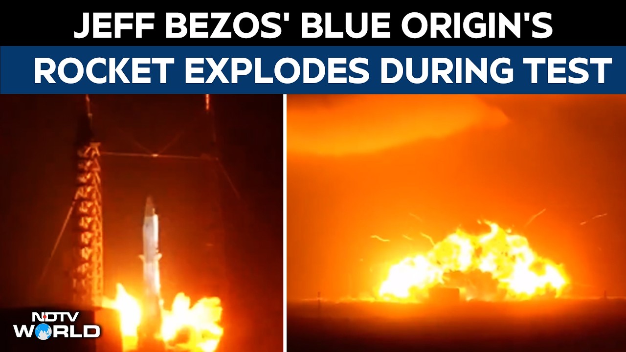 Blue Origin | On Camera, Jeff Bezos' Blue Origin's New Glenn Rocket Explodes During Test