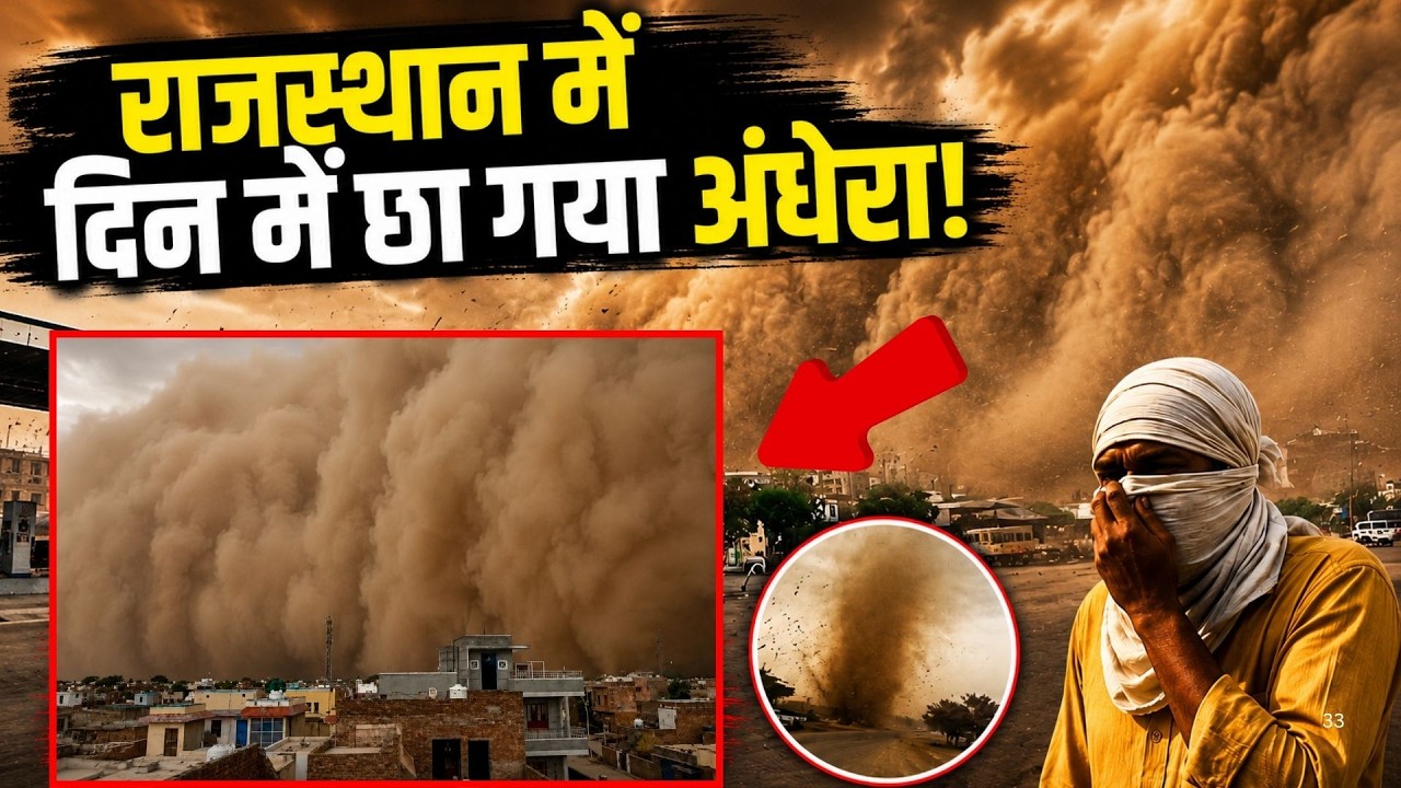 Churu Viral Video: दिखा तूफान का तांडव, धूल के बवंडर में कैद हुआ आसमान! | Sandstorm | IMD Alert