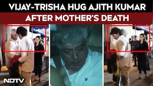 Vijay-Trisha Hug Ajith Kumar After Mother Mohini Mani's Death. Watch