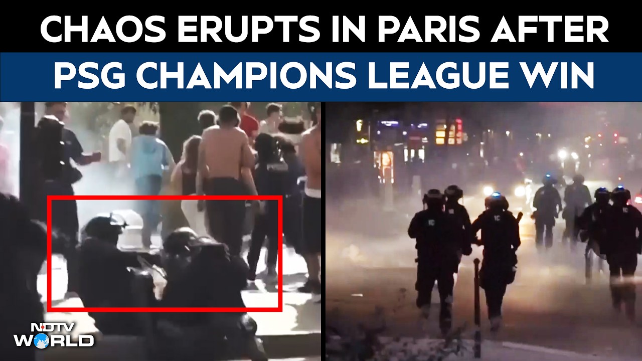 PSG Win Turns Violent In Paris | 45 Detained After Celebrations Erupt